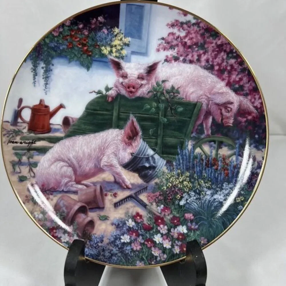Danbury Mint, Pigs in‎ Bloom, Joan Wright, 